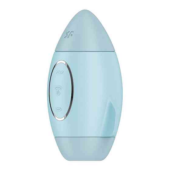 Вакуумний стимулятор з вібрацією Satisfyer Mission Control Blue, 2 незалежні мотори Sex Aura Київ