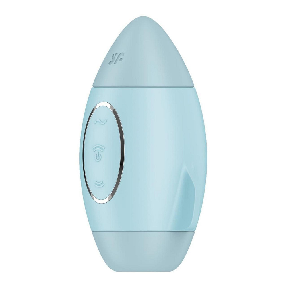 Вакуумний стимулятор з вібрацією Satisfyer Mission Control Blue, 2 незалежні мотори Sex Aura Київ - фото 4