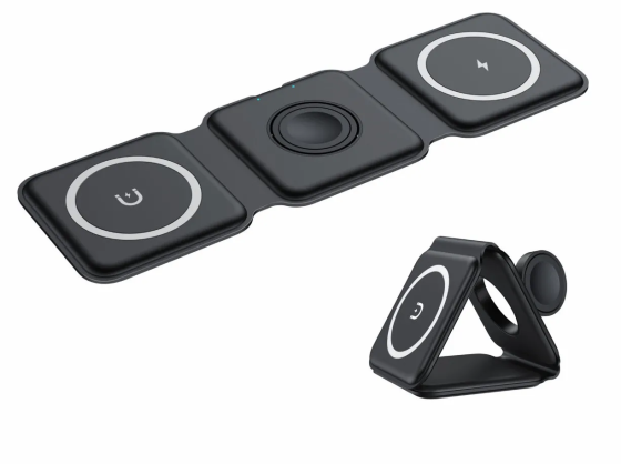 Бездротовий зарядний пристрій 3в1 Pastall (MagSafe) - Чорний Київ