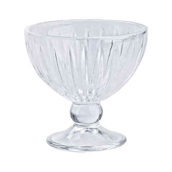 Креманка на ножке стеклянная прозрачная 250 (мл) набор креманок 6 штук для салатов, десертов, желе HP520 Киев