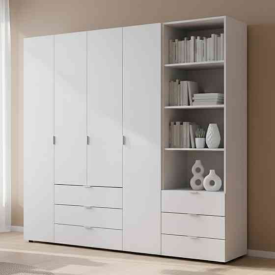 Шафа для одягу Doros Гелар Білий 4ДСП з пеналом 215х49.5х203.4 (DRS-011927) Дніпро