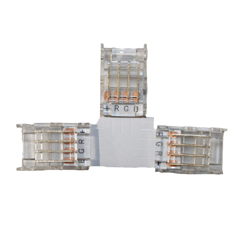 Коннектор T-образный 10 мм лента-лента RGB IP20, прозрачный Днепр - изображение 1