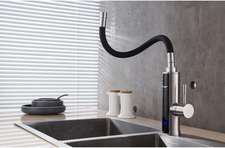 Проточный водонагреватель Mixxus Electra 470-EF 3,3 кВт нержавейка с гибким гусаком и индикатором температуры (MX0773) Черновцы - изображение 2