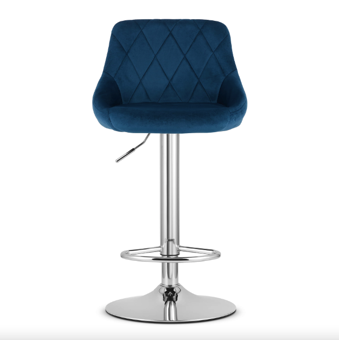 Барний стілець Leobert Kast з спинкою темно-синій Киев - изображение 4