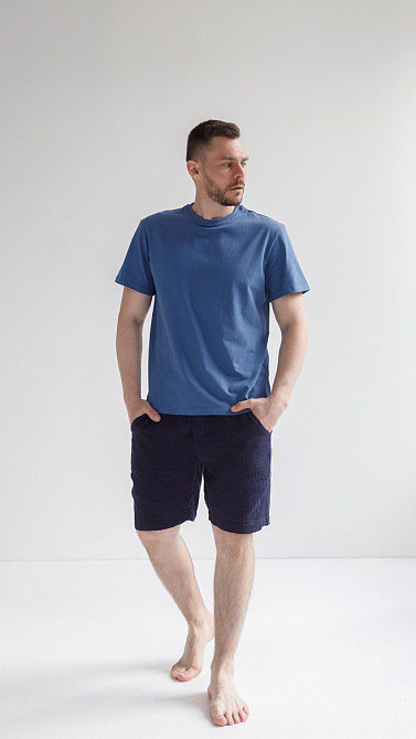 Мужские шорты муслиновые Темно-cиний S Харьков - изображение 1