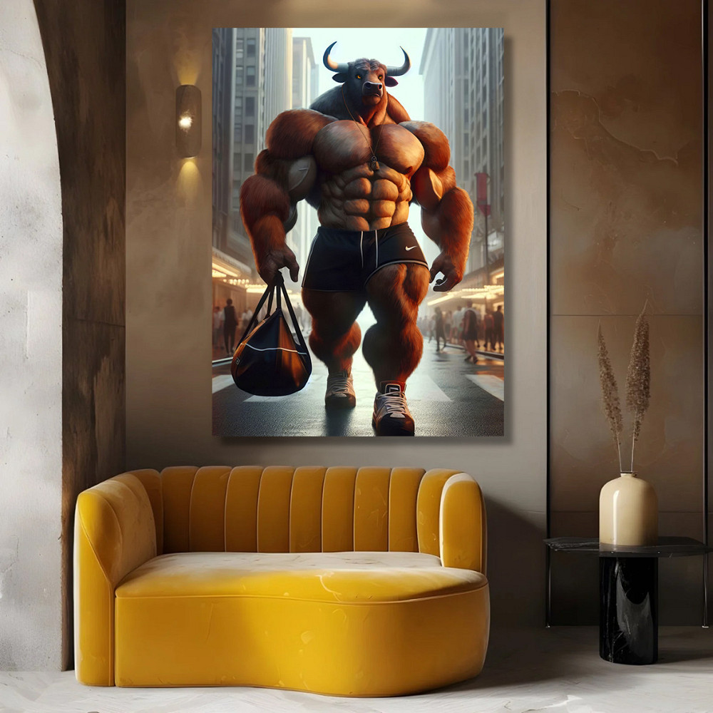 Картина Холсті в спортзал  Бик  KLM_21 80x120 см Киев - изображение 3