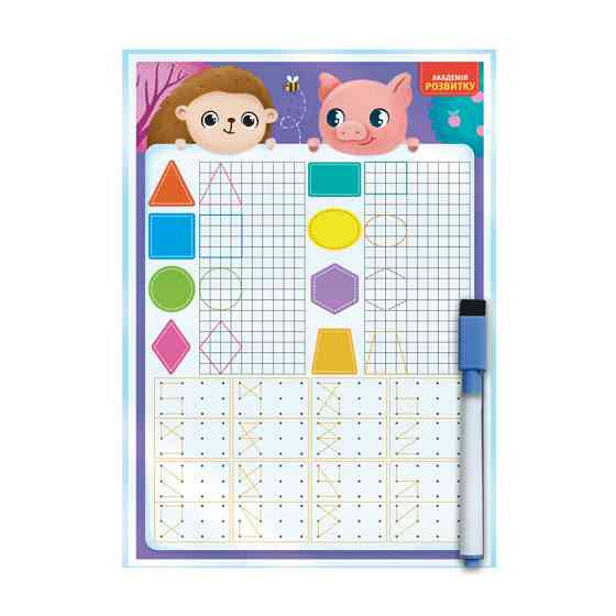 Дошка-тренажер "Фігури та форми" Vladi Toys VT5010-27 (укр) Вінниця