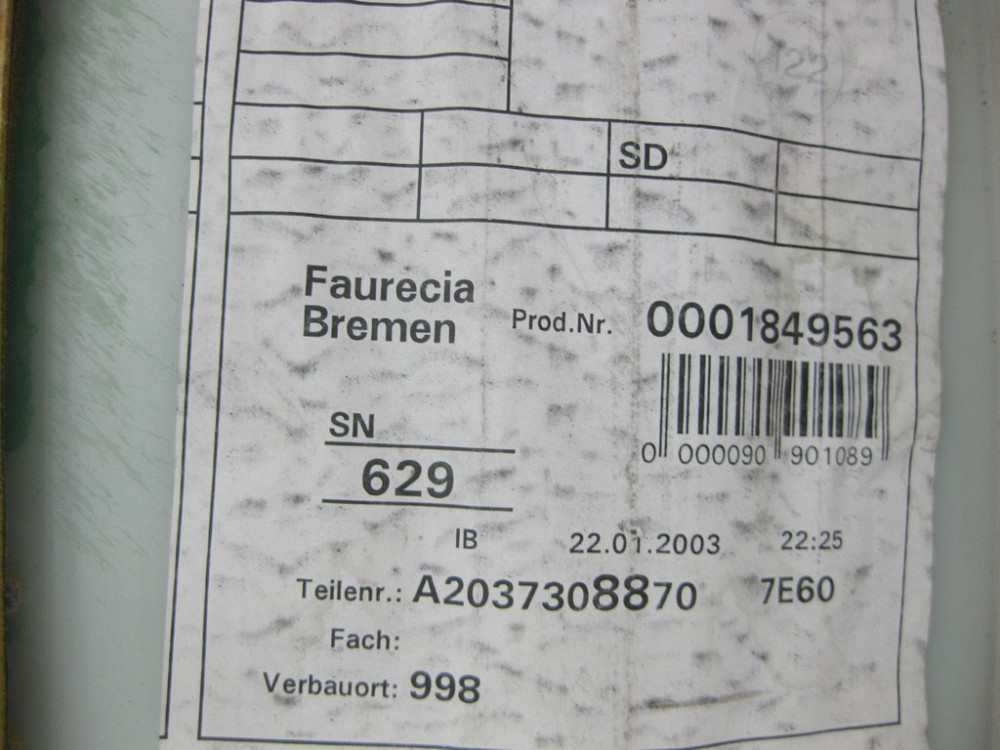 Mercedes-Benz  A2037302662 7E60 Карта задніх правих дверей сіра тканина C-class W203 C-class S203 Одеса - фото 13