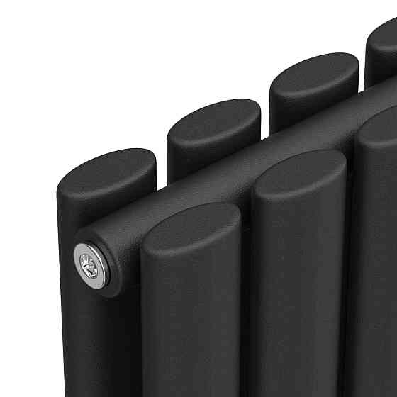 Вертикальный радиатор Ellipse Double  600х1800-10 (50 мм), anticor, черный муар Киев