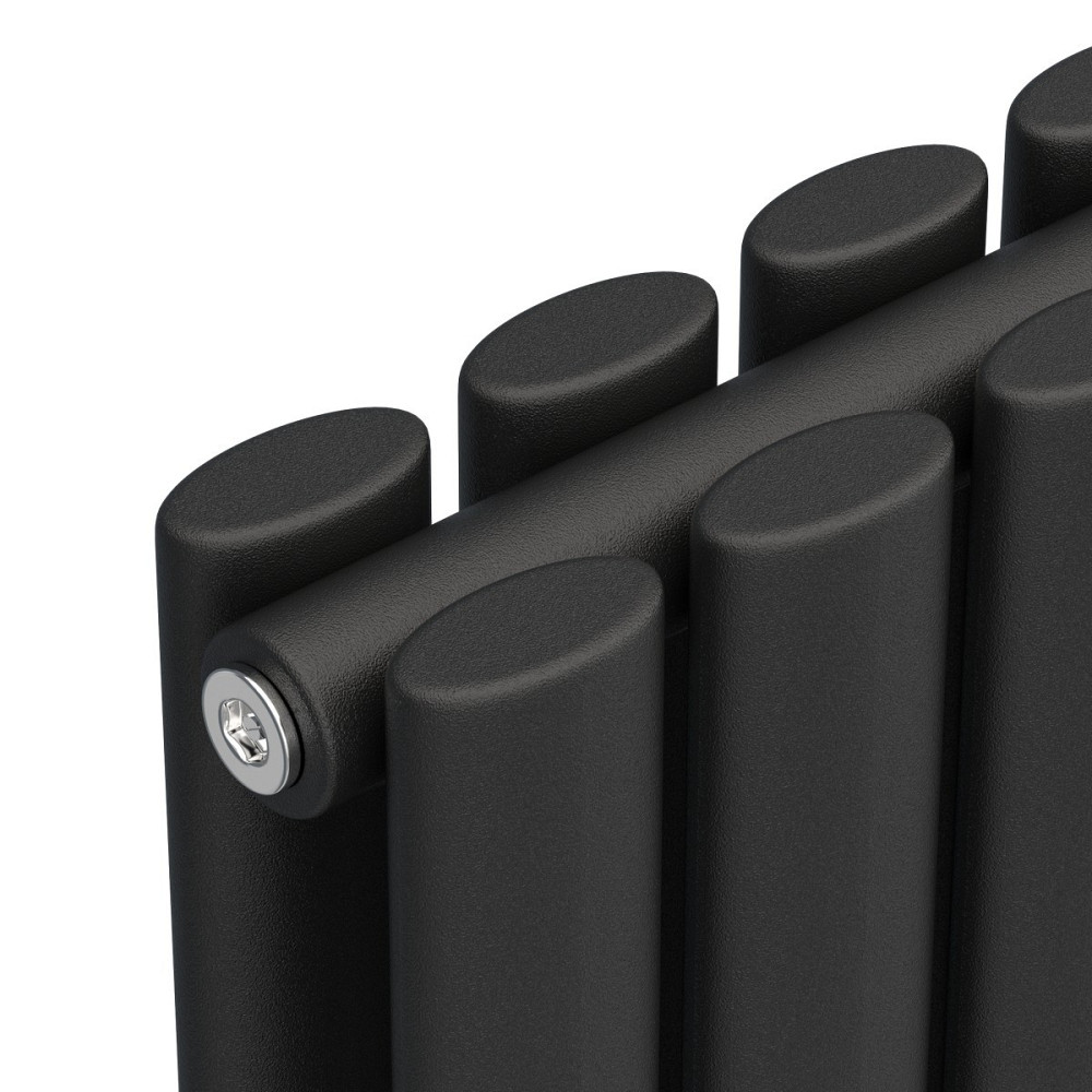 Вертикальный радиатор Ellipse Double  600х1800-10 (50 мм), anticor, черный муар Киев - изображение 4