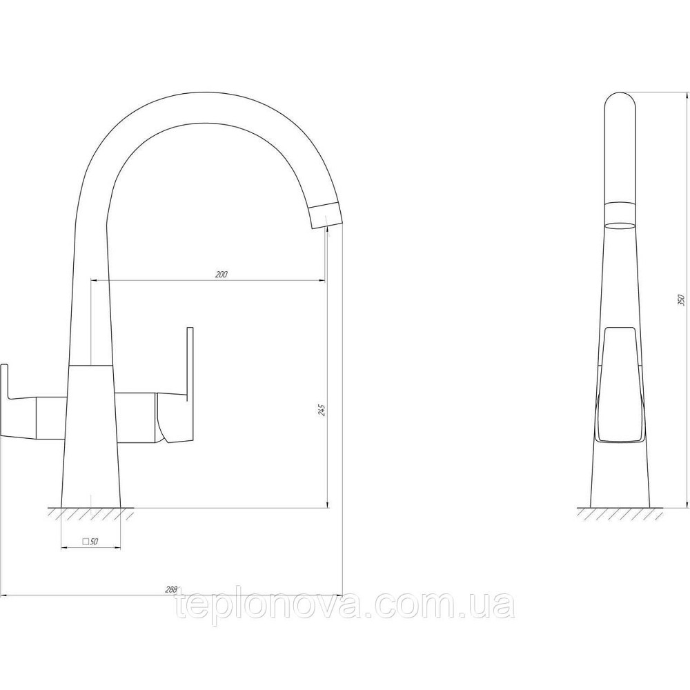 Смеситель для кухни под осмос Globus Lux LAZER GLLR-0999-10-BB Черновцы - изображение 7
