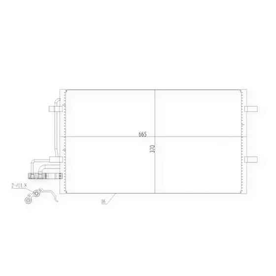 Радиатор Ford Focus, C-Max 02- кондиционера Мукачево