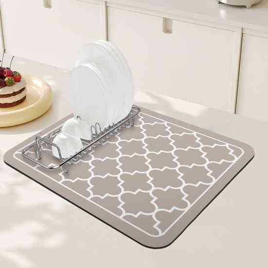 Коврик кухонный на столешницу для посуды, бытовых приборов,резиновый, влагопоглощающий,защитный,хаки Каменец-Подольский