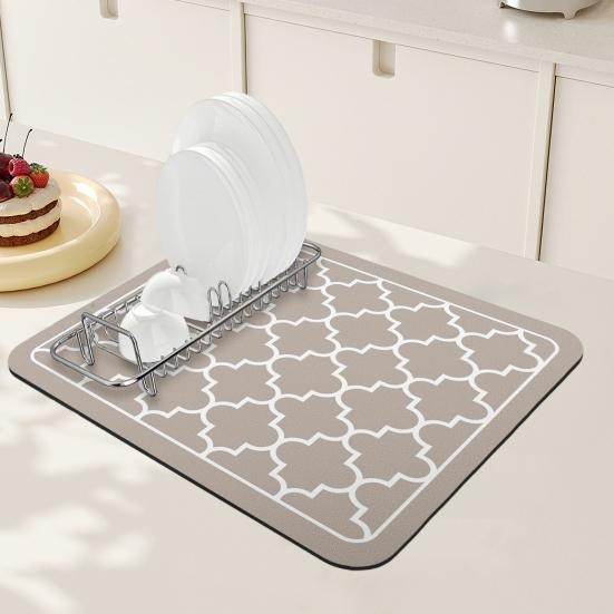 Коврик кухонный на столешницу для посуды, бытовых приборов,резиновый, влагопоглощающий,защитный,хаки Каменец-Подольский - изображение 2