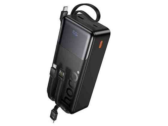 Power Bank 30000mAh J156B 3A/1USB/22.5W/PD20W/LED дисплей/кабель 4в1 (input Type-C) чорний ТМ HOCO Київ