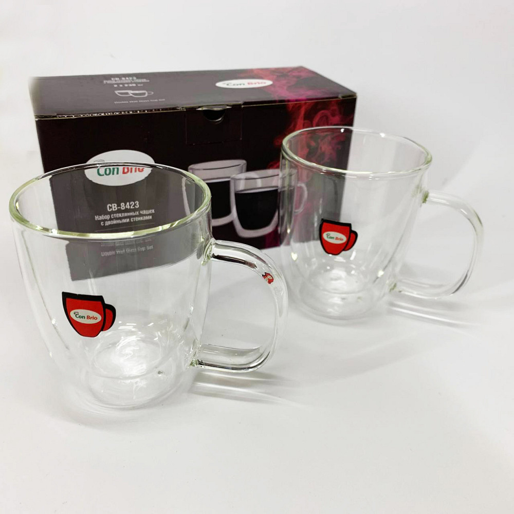 Набор чашек с двойным дном Con, Набор чашек для кофе с двойным дном Кружка RJ-36 Львов - изображение 6