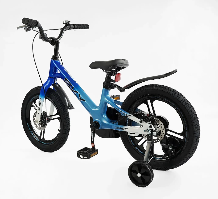 Велосипед Corso SKY двоколісний 16 дюймів із додатковими колесами Синій (SK-16053) Чернигов - изображение 2