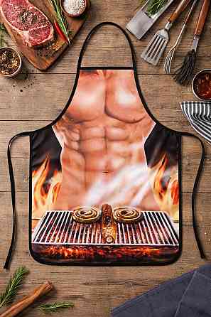 Фартук с приколом Мангальщик 75 на 60 см разноцветный Киев