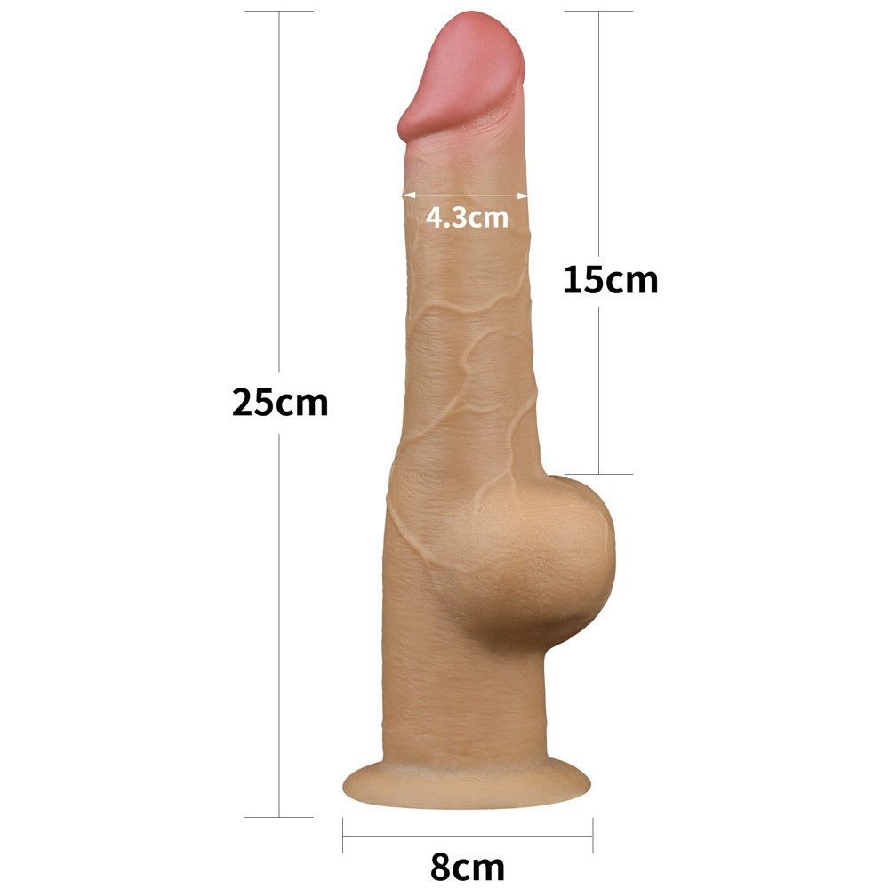 Реалістичний силіконовий фалоімітатор 9.5'' DUAL LAYERED Sex Aura Київ - фото 10