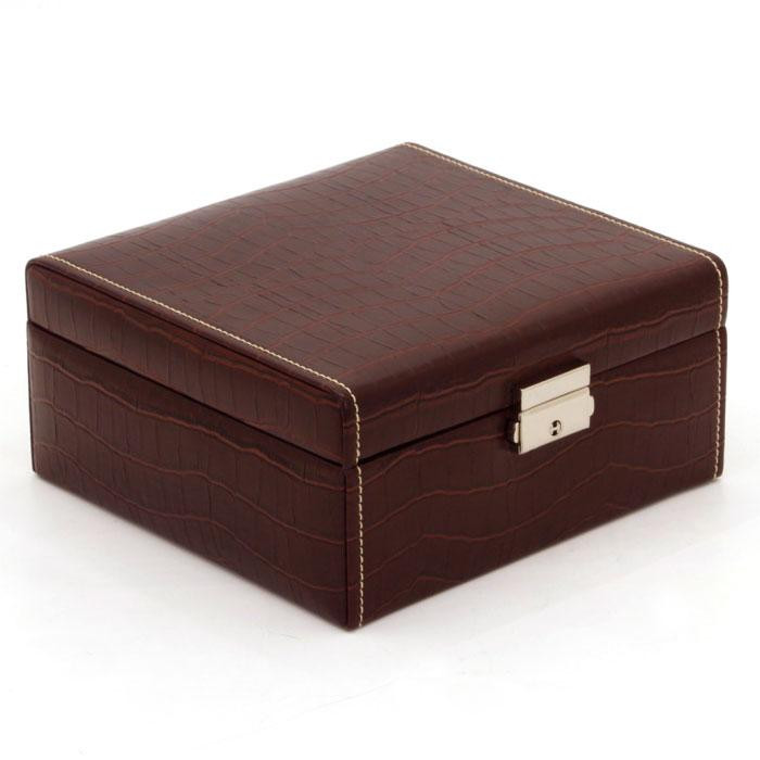 Скринька для зберігання годинника Friedrich Lederwaren Bond 6, коричнева крокодил Рівне - фото 3