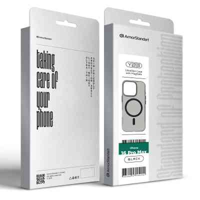 Чехол для мобильного телефона Armorstandart Y23 MagSafe Apple iPhone 16 Pro Max Transparent Black (ARM79575) Винница