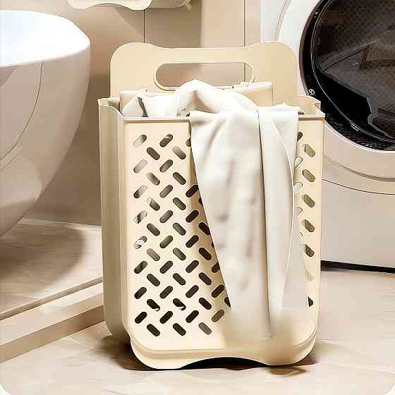 Настінний пластиковий кошик для білизни з вентиляцією, складний органайзер, розмір 35×25×49см Кам'янець-Подільський