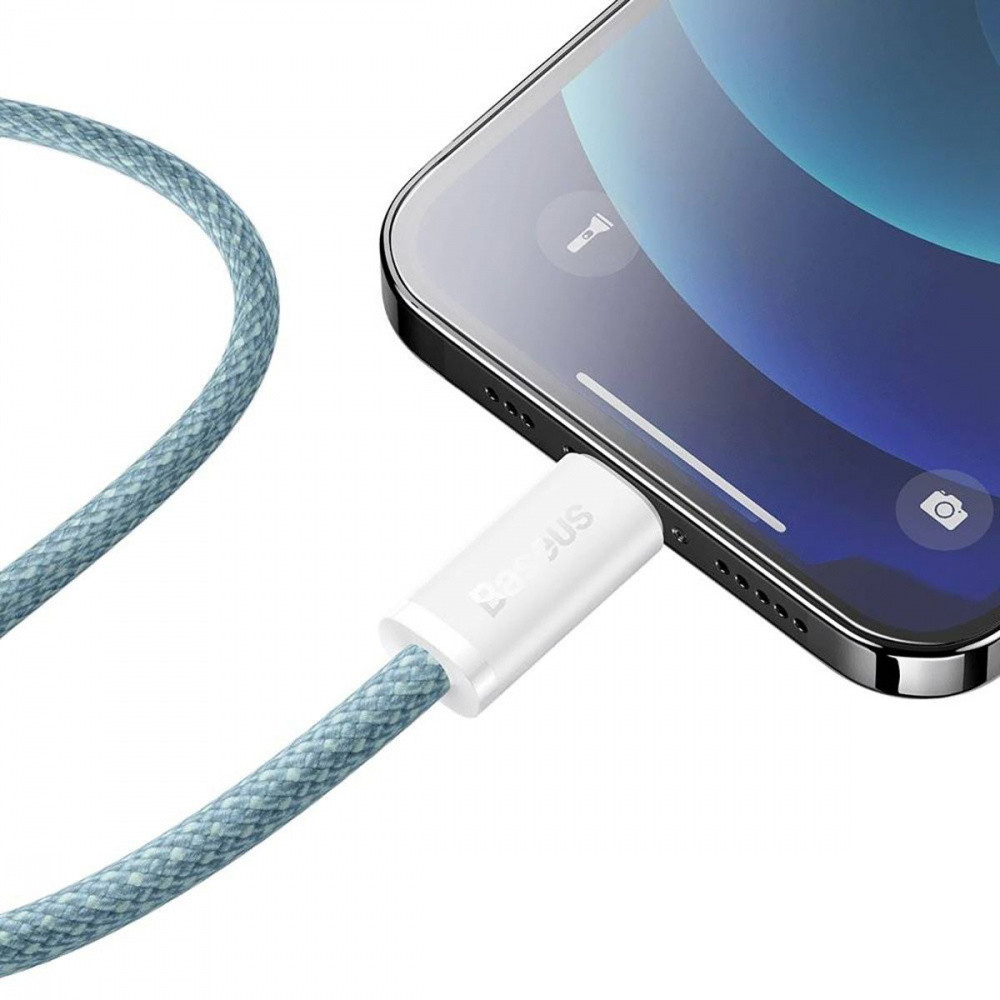 Кабель Baseus Dynamic Series Fast Charging Type-C to Lightning 20W 2м блакитний Львів - фото 6