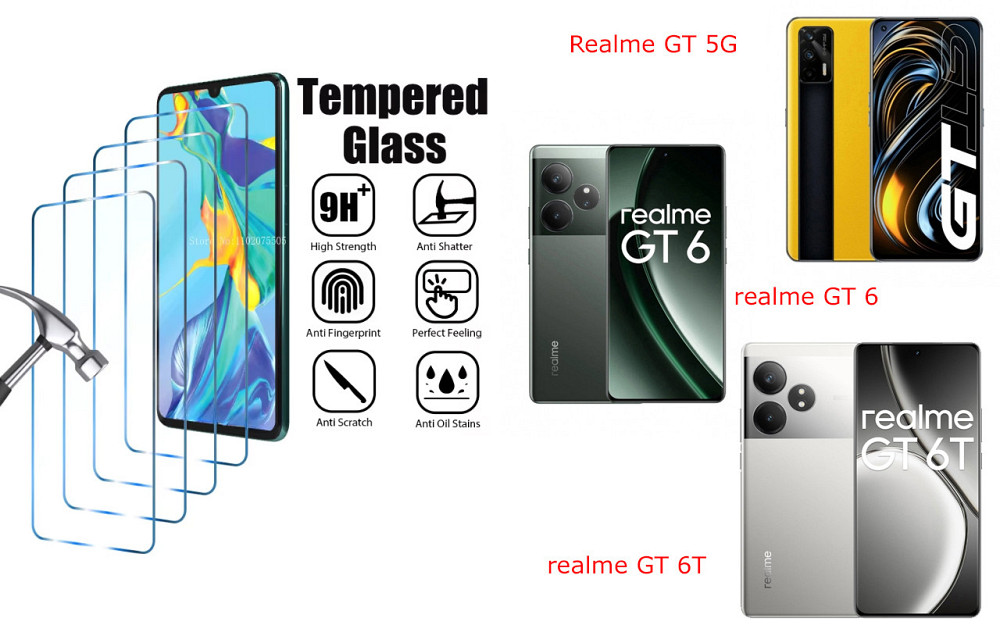 Захисне скло ArmorGlass для Realme GT 5G, realme GT 6, realme GT 6T – стійке до подряпин та ударів Київ - фото 1