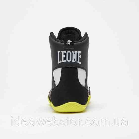 Боксерки Leone Premium Black/Lime мужские боксерские ботинки для бокса тренировок и ринга легкие с противоскользящей подошвой 45 Киев