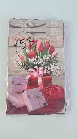 Великий паперовий пакет вертикальний 25/37/8 (артBV-153) (12 шт.) Харків