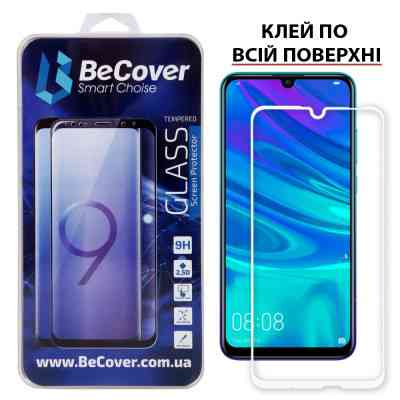 Стекло защитное BeCover Full Glue & Cover Huawei P Smart 2019 White (703137) Винница