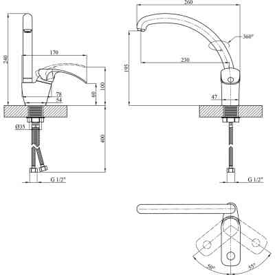 Змішувач Kroner Konstante-C032 (CV023587) Вінниця