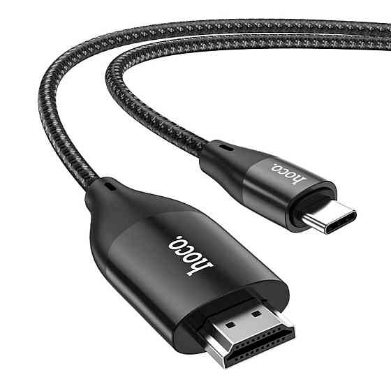 Кабель HOCO UA16 Type-C to HDTV HD on-screen cable Metal Gray Київ