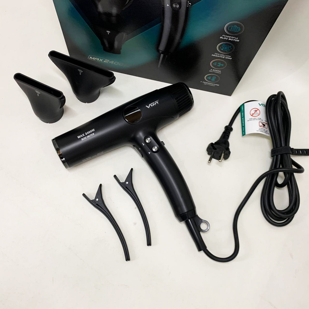 Фен для укладки волос салонный VGR, Фен для волос профессиональный 2 скорости Мощный PF-67 Львов - изображение 7