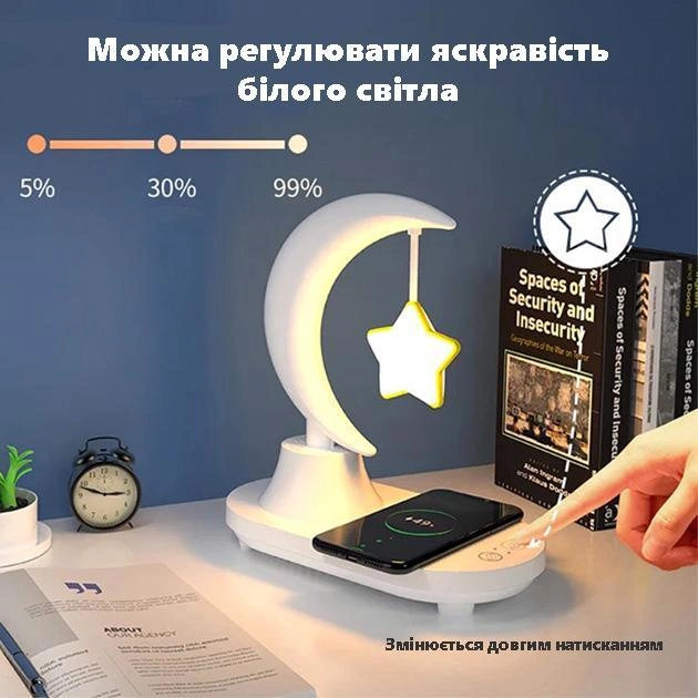Ночник с колонкой Music Atmosphere Lamp с функцией беспроводной зарядки Винница - изображение 10