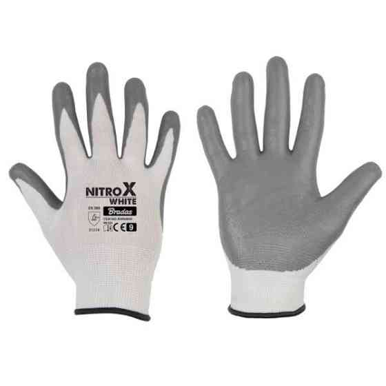 Перчатки защитные NITROX WHITE нитрил, размер 8, RWNWH8 Киев