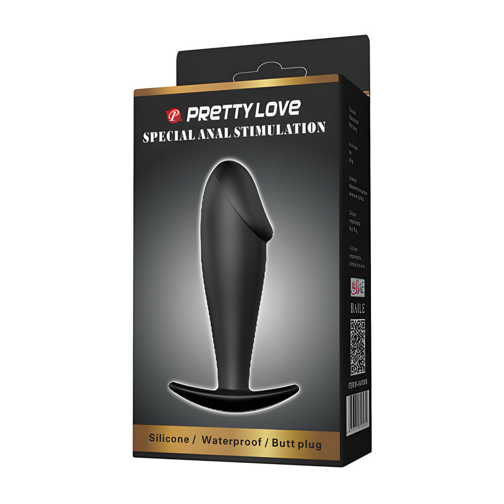 Анальна пробка силіконова Pretty Love Special Anal Stimulation, черная, 10 х 3 см Sex Aura Киев - изображение 2