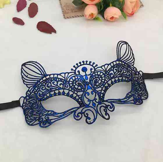 Маска для вечірки венеціанська на лице one size синій Київ
