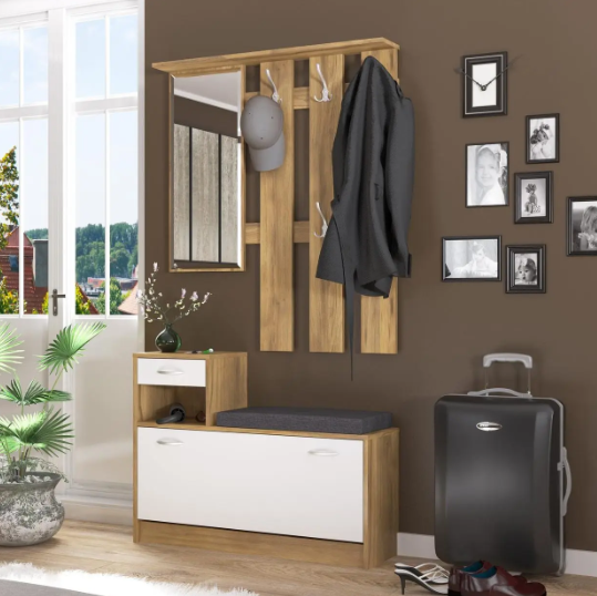 Передпокій (з подушкою) Оріон Мебель Сервіс Дуб бароко Білий матовий Львів - фото 1