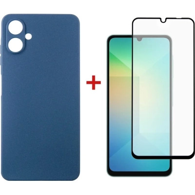 Чохол до мобільного телефона Dengos Samsung Galaxy A06 Carbon + glass (Blue) (DG-KM-114) Вінниця - фото 1