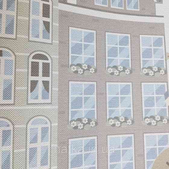 Обои виниловые на флизелине AdaWall Ada Kids метровые детские город дома здания  горизонтальная поклейка Киев