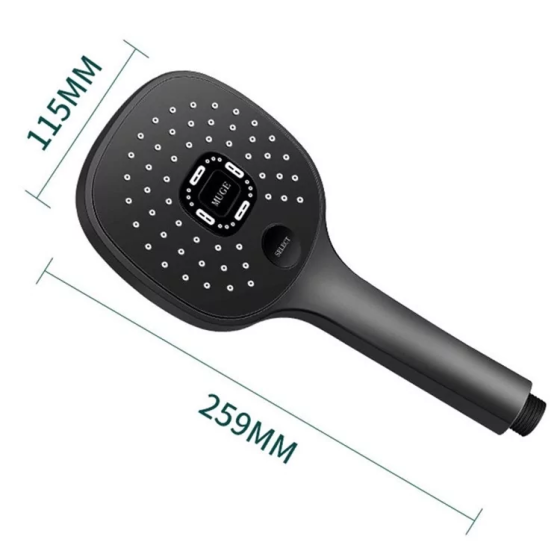 Душова лійка та шланг HB37-3 (Чорний) Вінниця