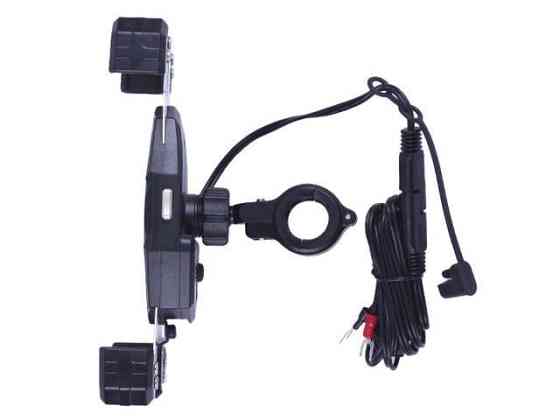 Держатель телефона M22-A1 с беспроводной зарядкой и круглым зеленым светодиодом, с креплением на руль, Мукачево