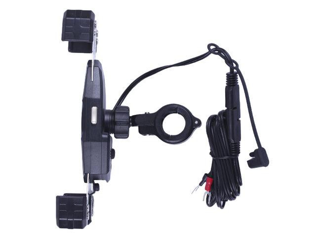 Тримач телефона M22-A1 з бездротовою зарядкою і круглим зеленим світлодіодом, з кріпленням на кермо, Мукачево - фото 4