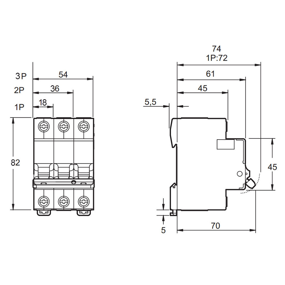 Автоматичний вимикач Lightwell MCB 3P 32A (DZ-47-63 C32) Киев - изображение 4