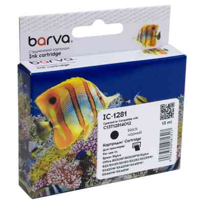 Картридж Barva Epson T1281 (C13T12814011/C13T12814012) 255с, black (IC-1281) Винница