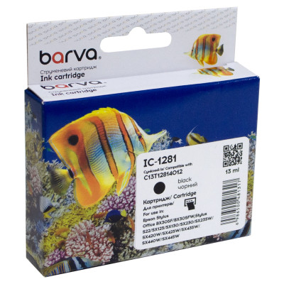 Картридж Barva Epson T1281 (C13T12814011/C13T12814012) 255с, black (IC-1281) Вінниця - фото 1