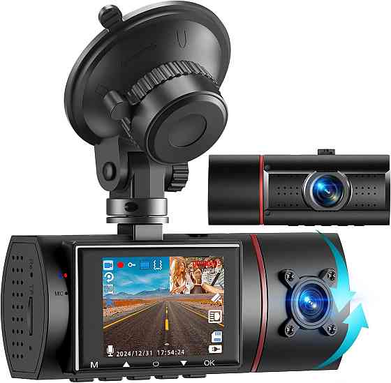 Відеореєстратор Milerong X25 Dual Dash Cam 2 камери Full HD 1080P, IPS-екран 2", нічне бачення IR, G-сенсор, моніторинг паркування Київ