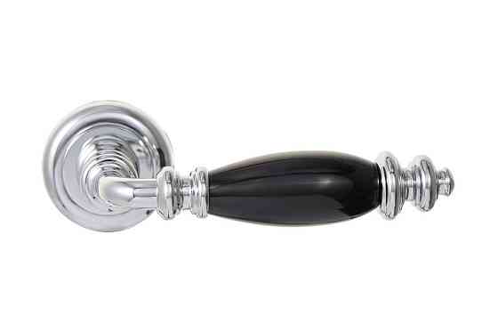 Ручки дверні Gavroche CESIUM CP/Black  хром/ чорний Київ