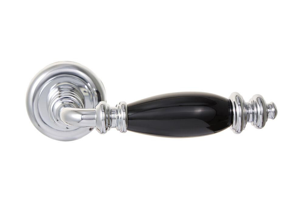 Ручки дверні Gavroche CESIUM CP/Black  хром/ чорний Київ - фото 1